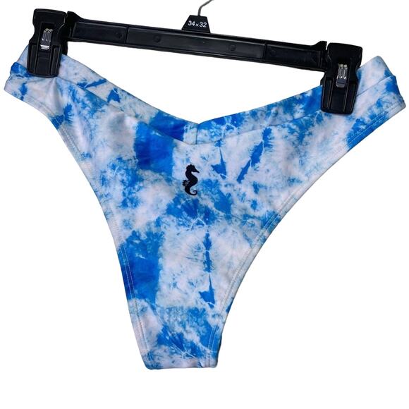 Sunny Co Women's Bikini Set sz Medium Tie Dye Blue - Picture 2 of 7
